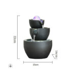 Fontaine décorative avec éclairage LED intégré