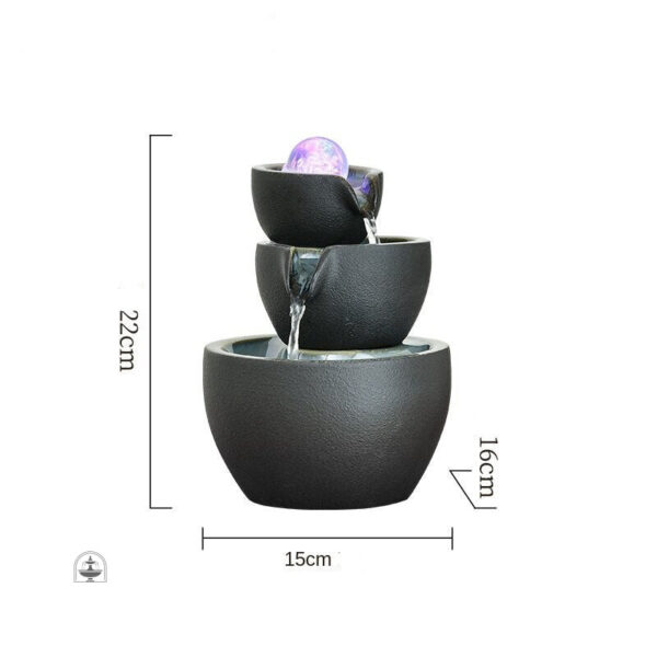 Fontaine décorative avec éclairage LED intégré