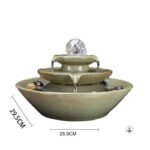 Fontaine moderne avec jeux de lumière apaisants