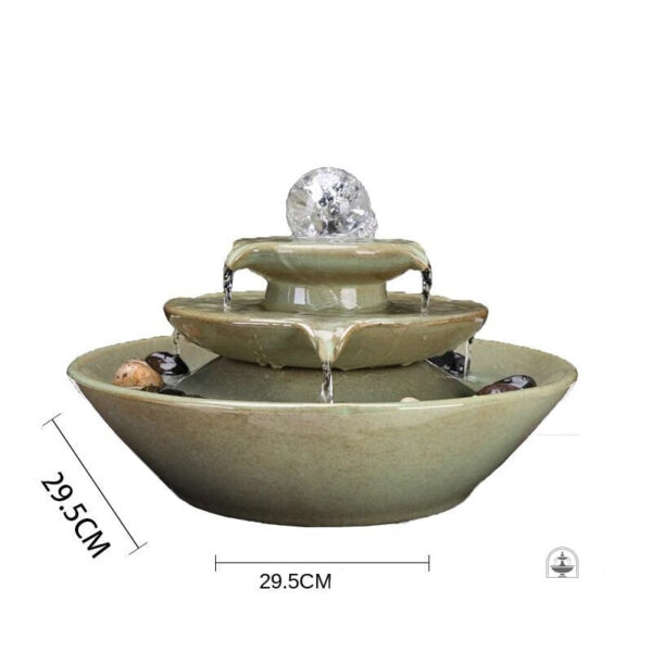 Fontaine moderne avec jeux de lumière apaisants
