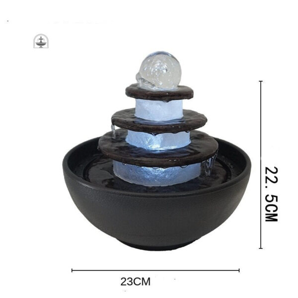 Fontaine lumineuse au design contemporain