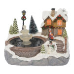 Fontaine lumineuse festive pour ambiance hivernale
