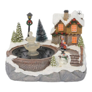 Fontaine lumineuse festive pour ambiance hivernale