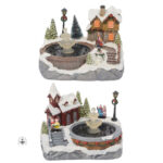 Fontaine de Noël avec effets d'éclairage