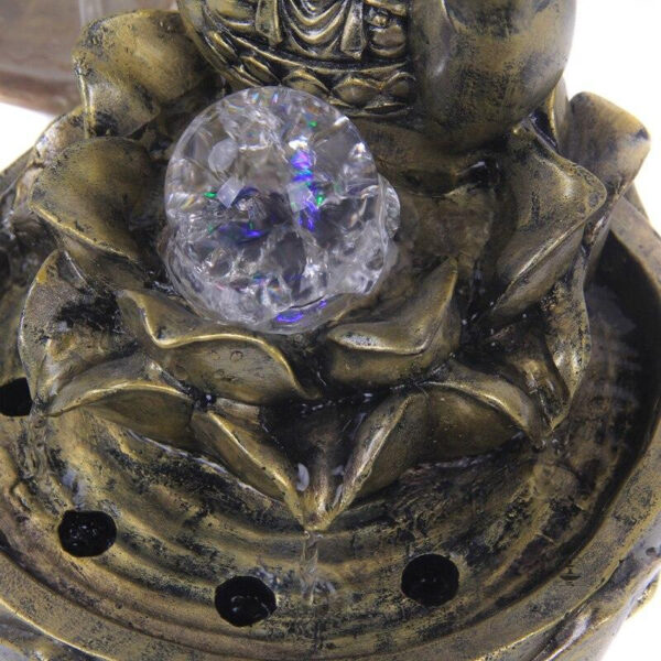 Fontaine zen main de Bouddha, art spirituel pour votre maison
