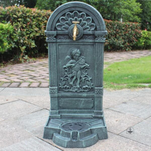 Fontaine murale sur pied pour extérieur