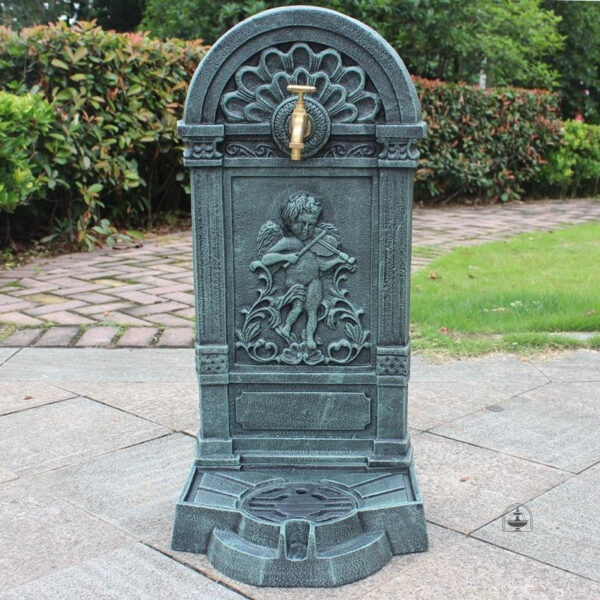 Fontaine murale sur pied pour extérieur