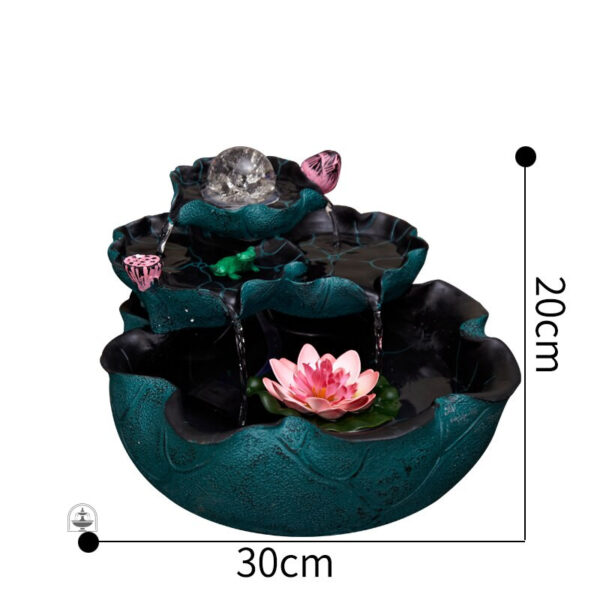 Fontaine d'intérieur avec éclairage doux et design naturel