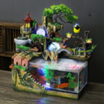 Fontaine décorative pour aquarium en matériau résistant
