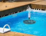 Fontaine de jardin à énergie solaire avec éclairage LED