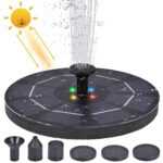 Accessoire de jardin : fontaine solaire LED design moderne