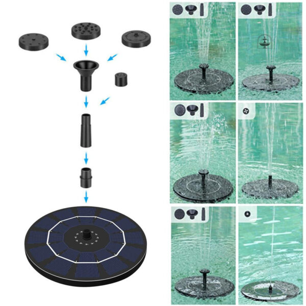 Décoration de jardin : fontaine à eau alimentée par énergie solaire
