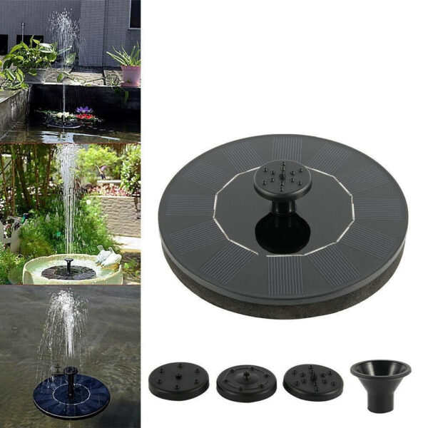 Fontaine décorative alimentée par énergie solaire