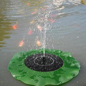 Fontaine solaire flottante en forme de nénuphar pour jardin