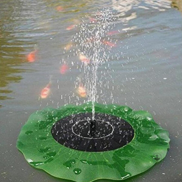 Fontaine solaire flottante en forme de nénuphar pour jardin