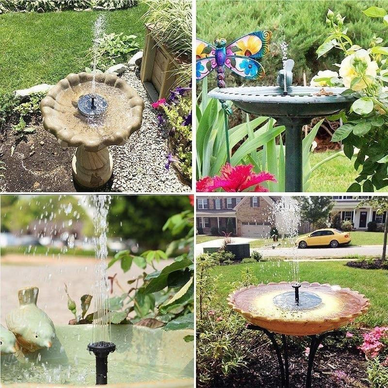 Fontaine solaire pour petit bassin de jardin