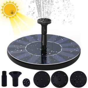 Système de fontaine solaire adapté aux petits bassins de jardin