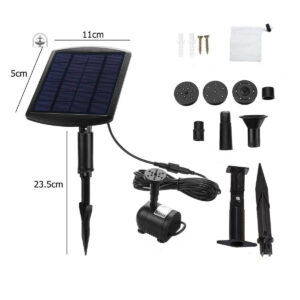 Système de fontaine de jardin alimenté par énergie solaire
