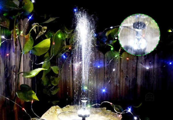 Fontaine d'eau solaire, améliore l'ambiance du jardin
