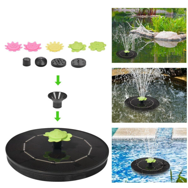Fontaine de jardin écologique avec énergie solaire