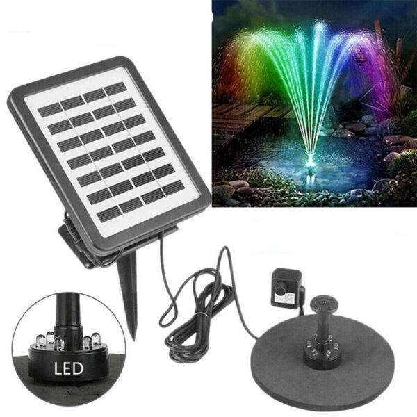 Fontaine solaire sur pied pour jardin
