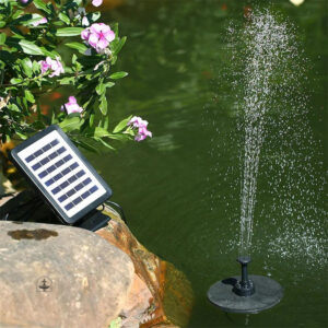 Décoration extérieure : fontaine sur pied à énergie solaire