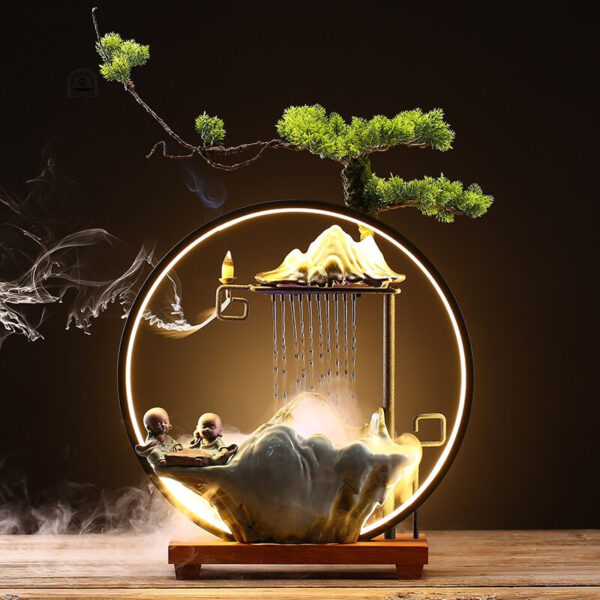 Fontaine japonaise, accessoire de jardin chic