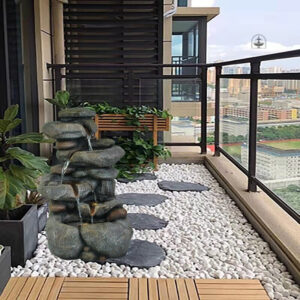 Fontaine Zen pour Terrasse, élément décoratif apaisant