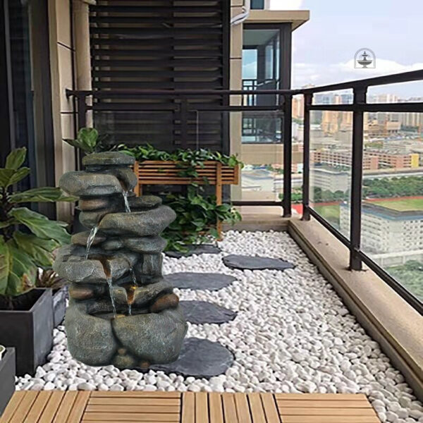 Fontaine Zen pour Terrasse, élément décoratif apaisant