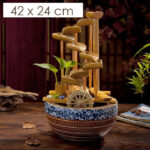 Accessoire de bien-être : fontaine zen en bambou