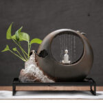 Décoration intérieure apaisante avec fontaine zen élégante