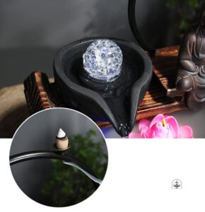 Accessoire de méditation avec eau et encens