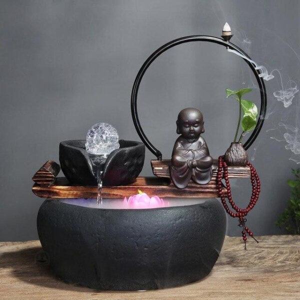 Élément zen avec eau et parfum d'encens