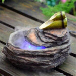 Fontaine zen en pierre décorative pour un intérieur apaisant