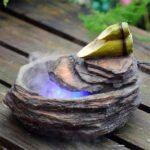 Accessoire de relaxation, fontaine zen en pierre naturelle