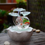 Fontaine zen en verre pour une ambiance relaxante