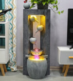 Décoration intérieure avec fontaine zen élégante
