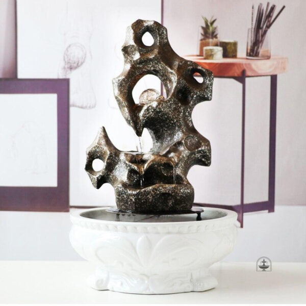 Décoration intérieure apaisante avec fontaine