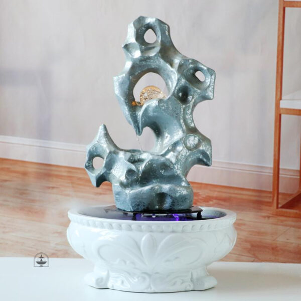 Fontaine d'eau zen pour méditation et bien-être