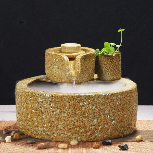 Fontaine zen décorative à eau pour ambiance relaxante