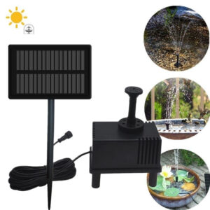Fontaine solaire pour jardin, design élégant et écologique