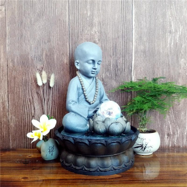 Fontaine décorative Bouddha, idéale pour le bien-être intérieur
