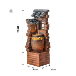Fontaine de jardin au style épuré et minimaliste