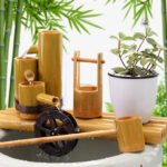 Fontaine en bambou pour ambiance zen et relaxante