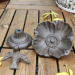Accessoire jardin : fontaine en fonte pour oiseaux vivants