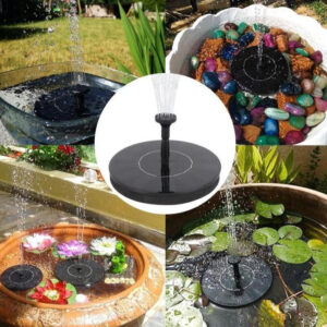 Fontaine solaire ronde pour jardin
