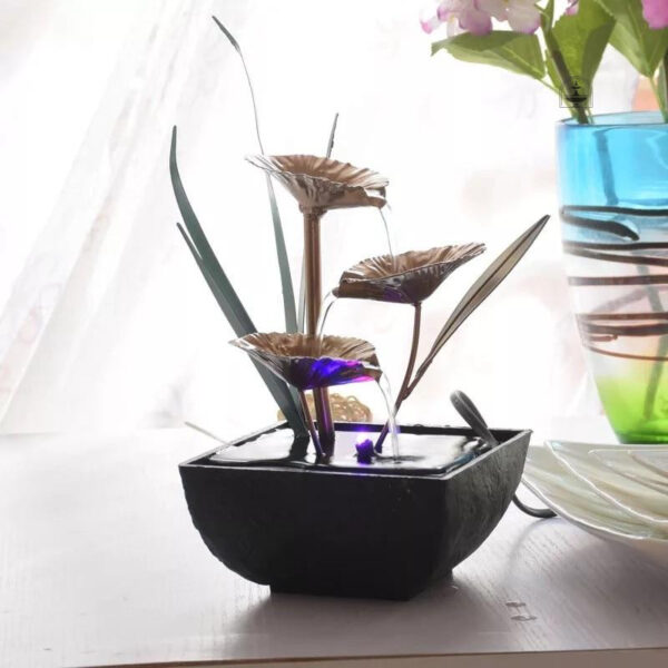 Fontaine zen décorative en style apaisant pour intérieur