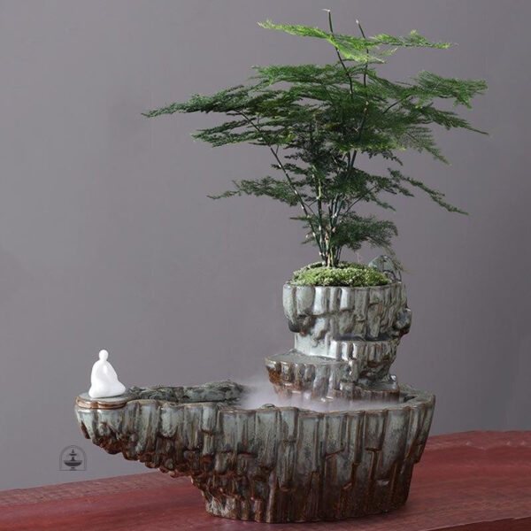Fontaine zen chinoise décorative pour un intérieur apaisant