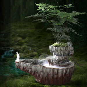 Accessoire zen chinois, fontaine pour méditation et bien-être