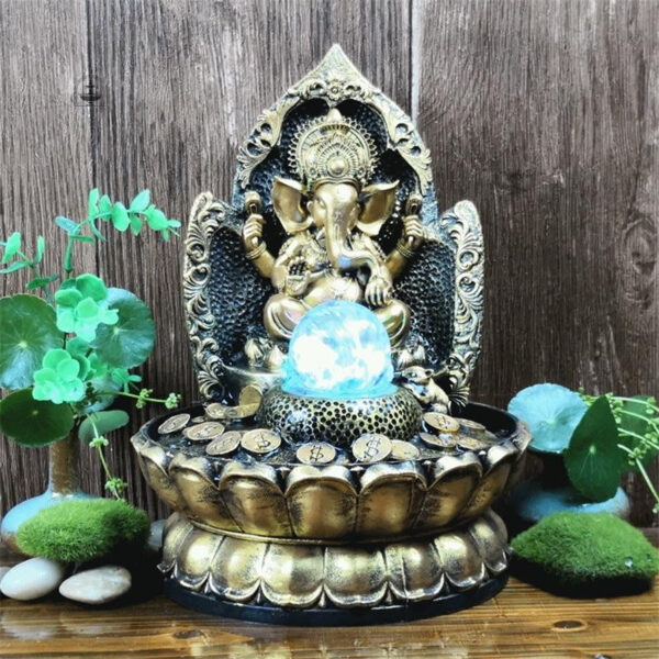 Statue Ganesh fontaine décorative pour ambiance zen